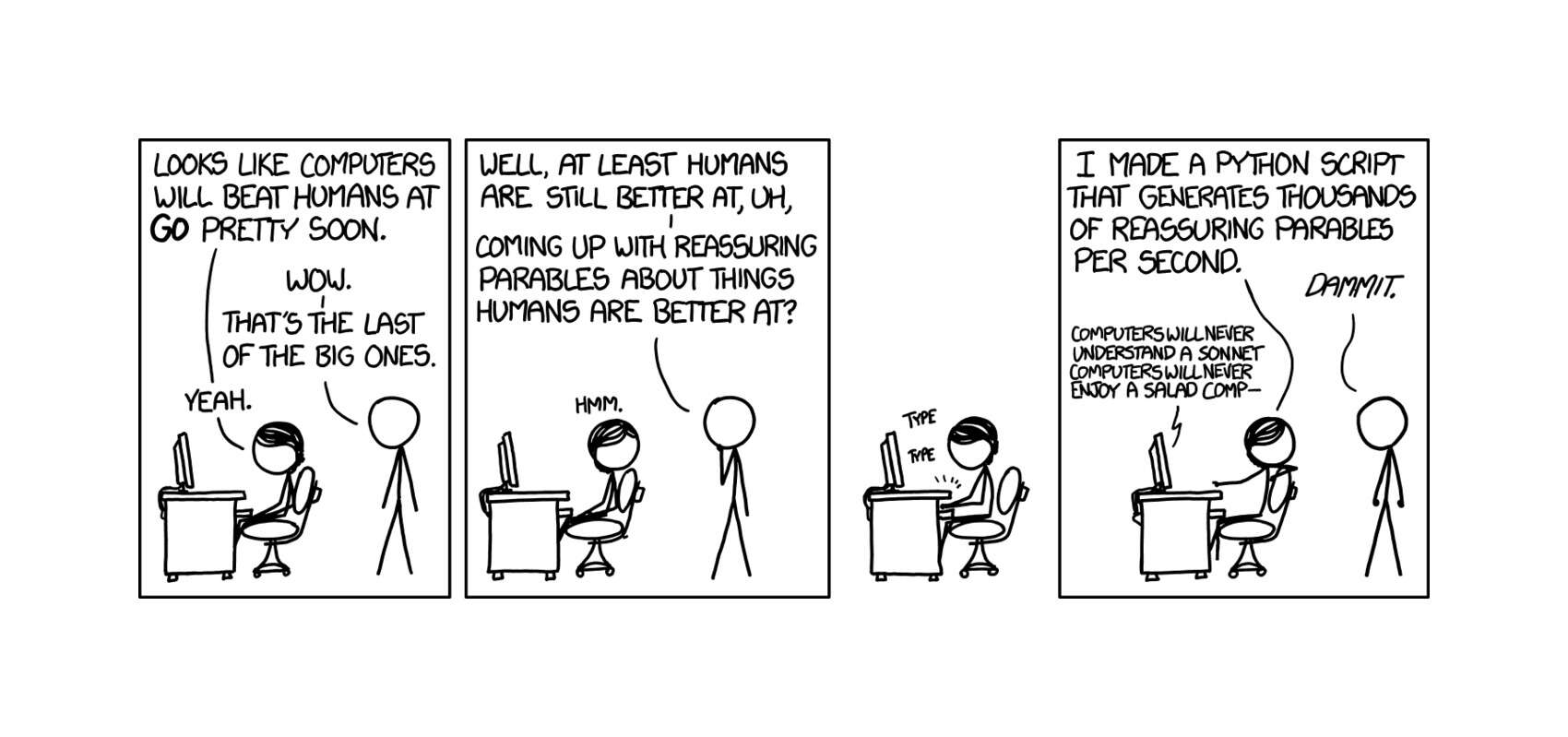 XKCD #1263, “Reassuring” (cf. “Reassuring-Parable-Generator”)