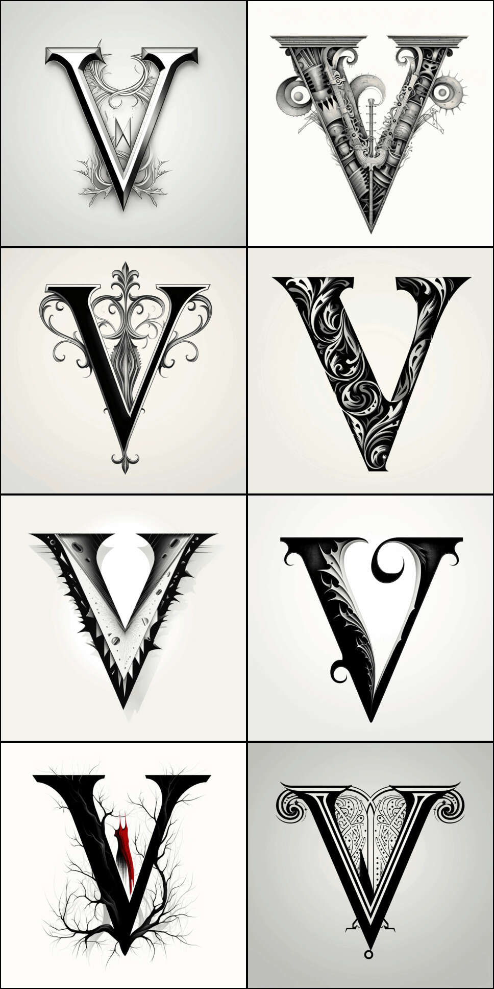 Gene Wolfe dropcaps, light-mode, ‘V’ (2)