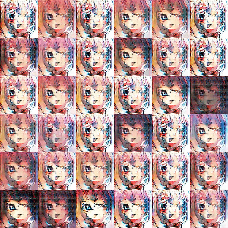 Kim BigGAN-PyTorch, anime faces, 2019-01-17