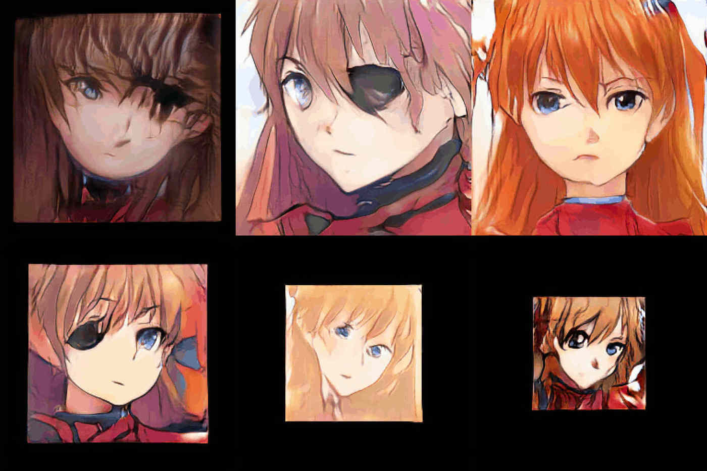 512px Asuka faces, ProGAN