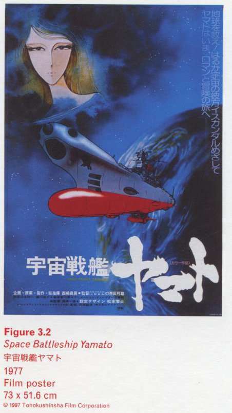 Caption right: Space Battleship Yamato, 197747ya, Film poster, 73 