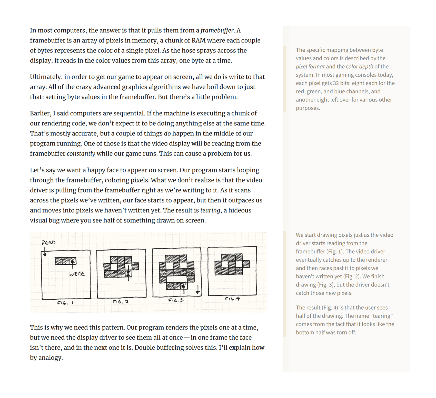 Game Programming Patterns, desktop sidenotes