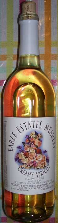 Earle Estates, “Creamy apricot mead”